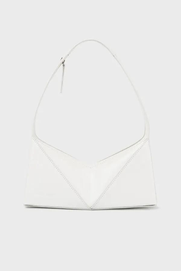 Folded Cube Shoulder Bag_White