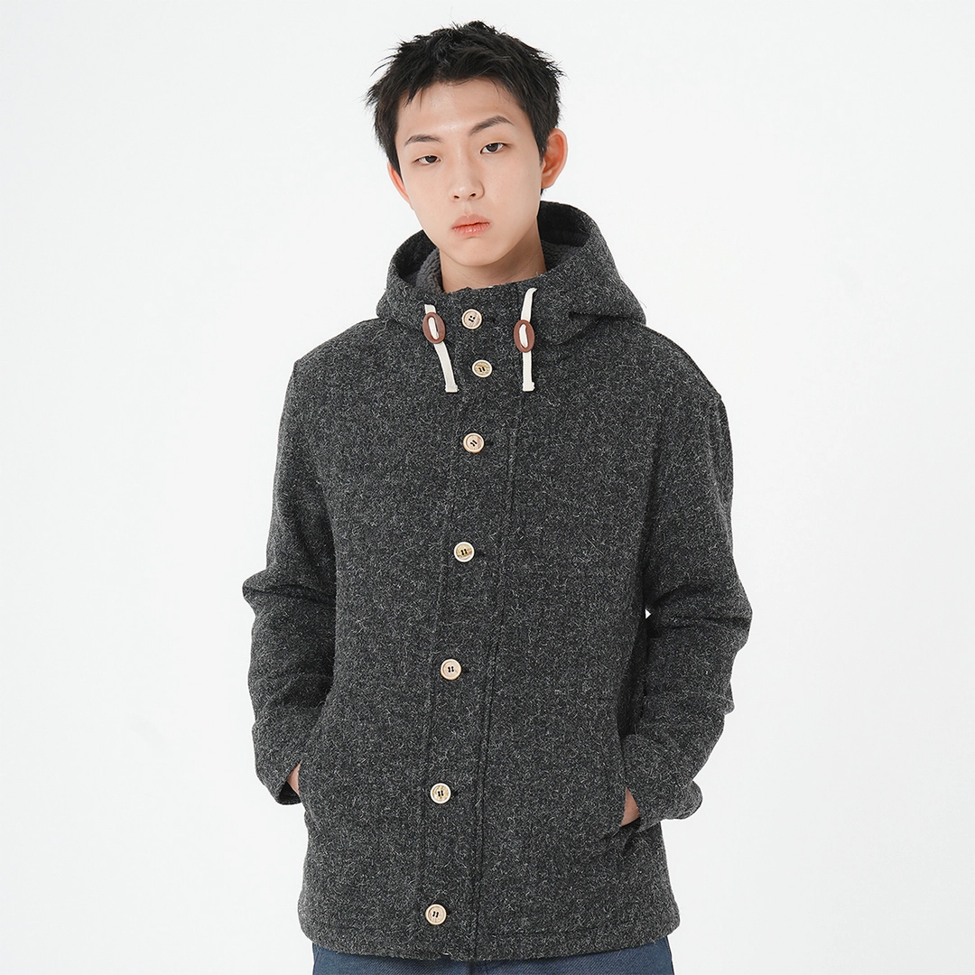 사파리스팟 Wool Quilting Hooded Coat (Charcoal) 상품 이미지 3