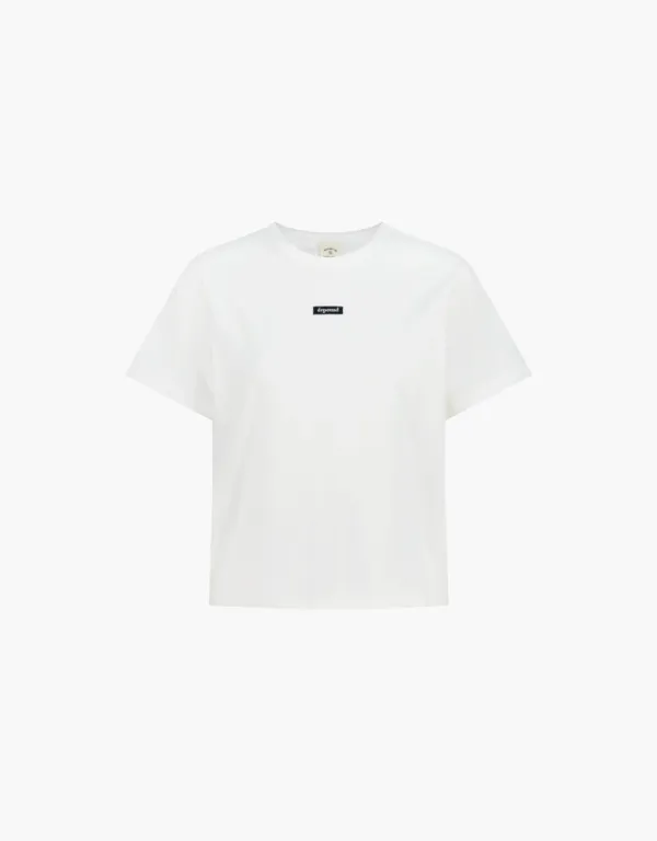 box logo standard crop t-shirt - ivory