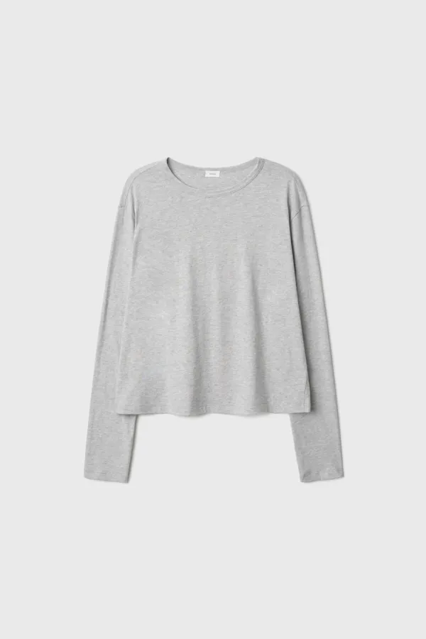 Brushed Cotton Long Sleeve (White / Light Beige / Melange Gray / Brown / Dark Gray)