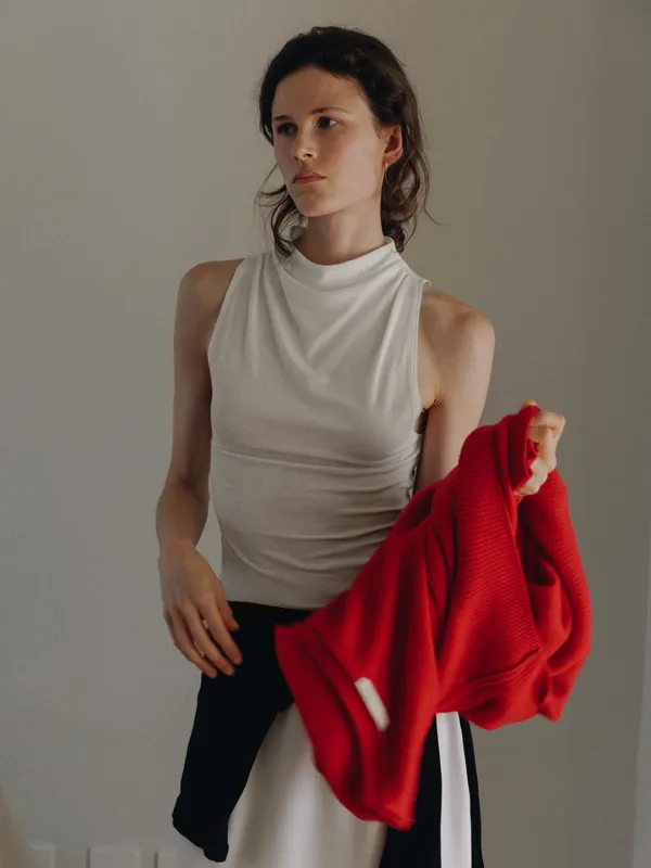 Drape Halter Sleeveless_2Color [Ivory 9/28 예약배송]