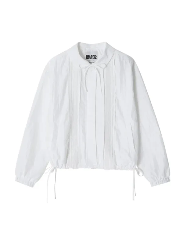 [Last one] PINTUCK LACE WINDBREAKER_WHITE