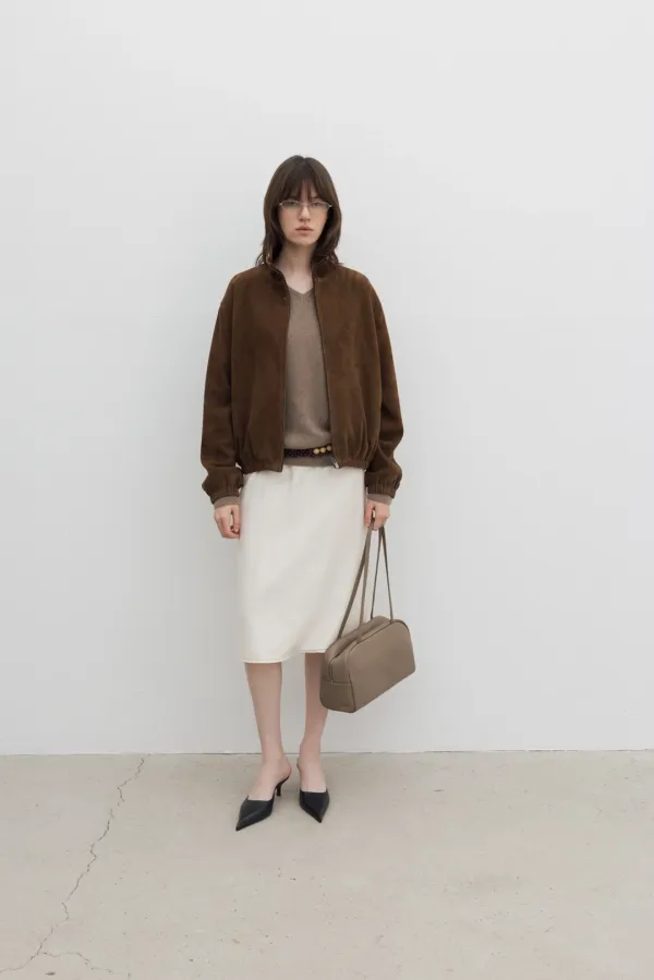 [2nd] [Exclusive] Goat Suede Blouson Jumper (Camel)