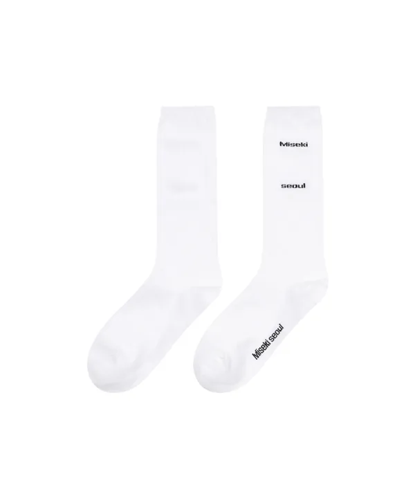 Misekiseoul classic socks WHITE