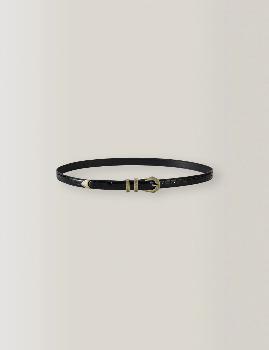 노미나떼 Heritage Italy Leather Belt (Embossed Black) 상품 이미지 2