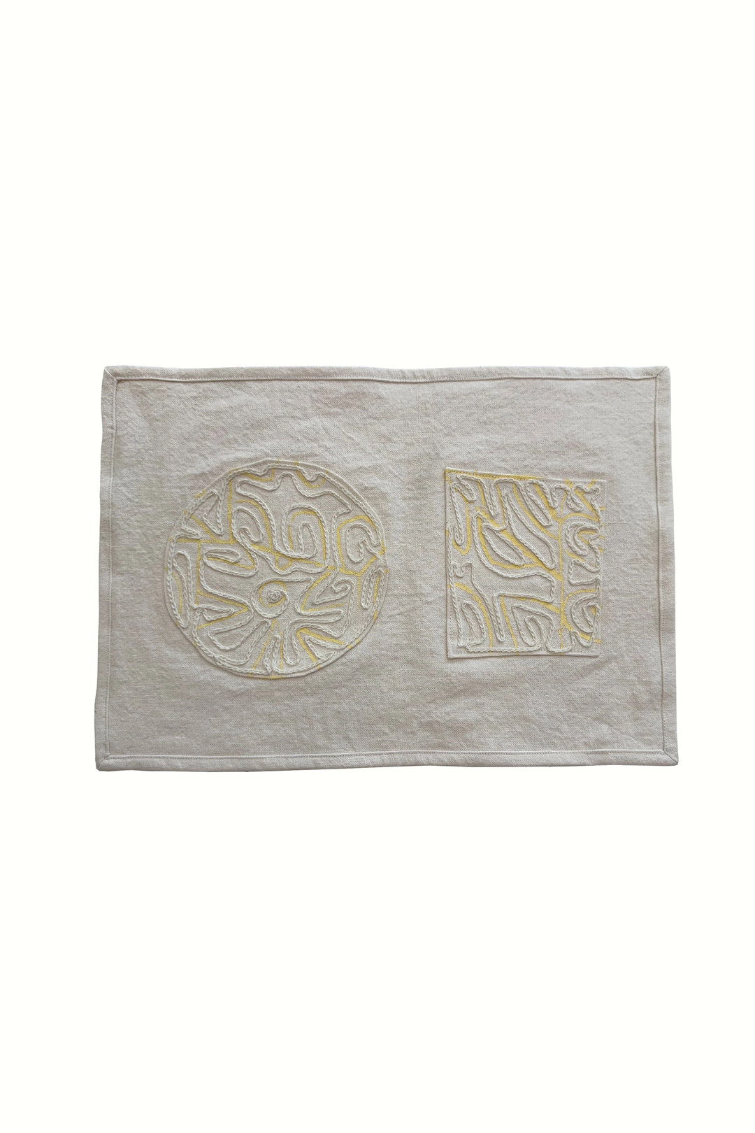 띵크플랜트 Square Rhythm Placemat, Ivory 상품 이미지 1