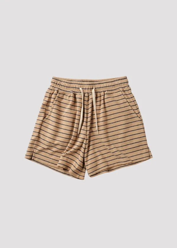 TERRY SHORTS BEIGE STRIPE