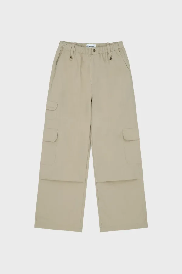 WASHED COTTON CARGO PANTS (BEIGE)