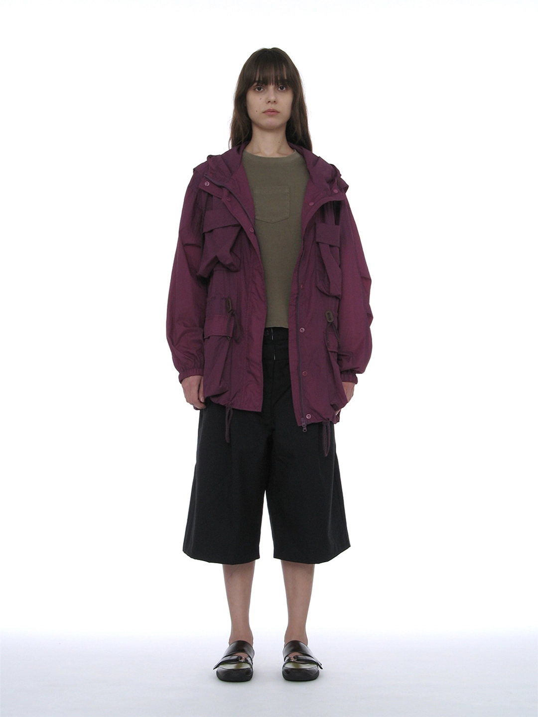 파르티멘토 [WOMEN] LIGHTWEIGHT HOODED UTILITY JACKET_MIDNIGHT PLUM 상품 이미지 2