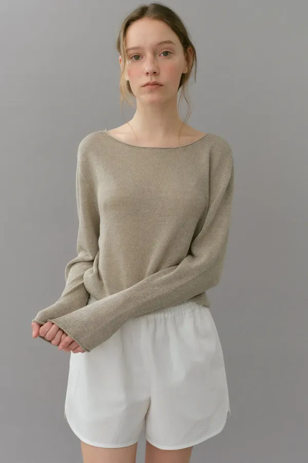 paper wholegarment knit (light olive)