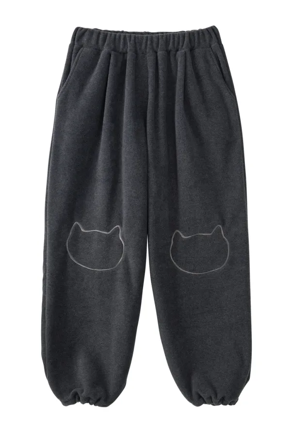 Cat Fleece Pants_Charcoal