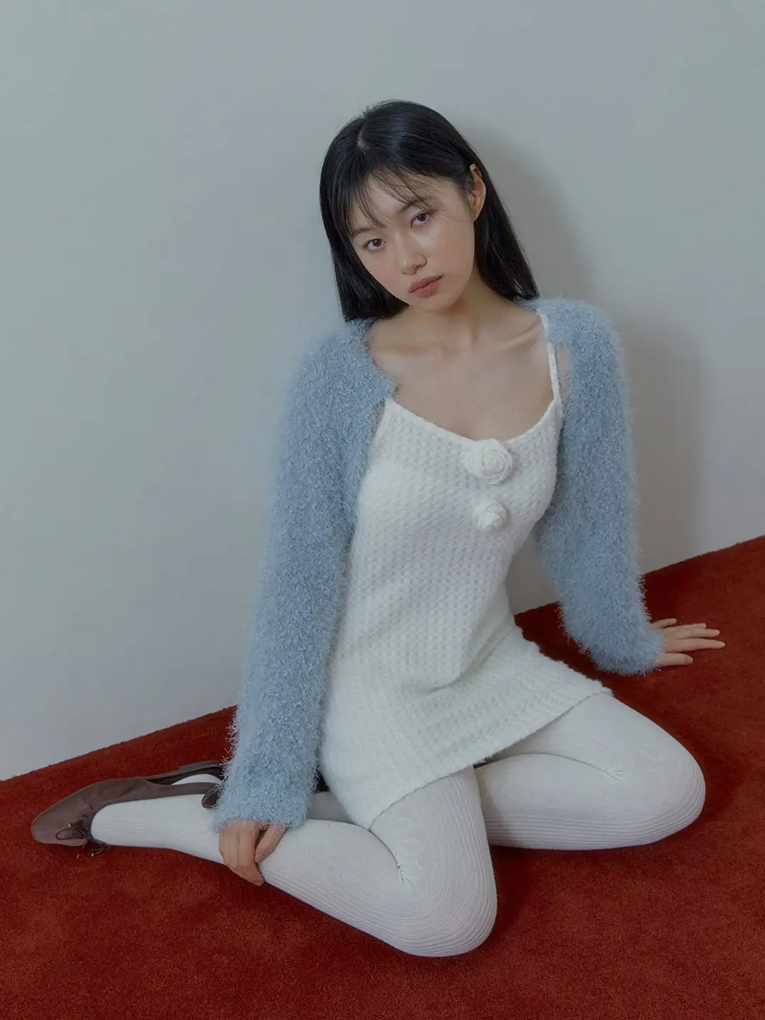 마가린핑거스 POM POM KNIT BOLERO (POWDER BLUE) 상품 이미지 2