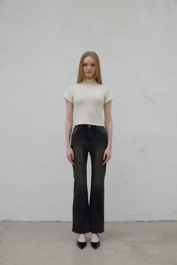 (시즌오프) Rusty Denim Pants / Black