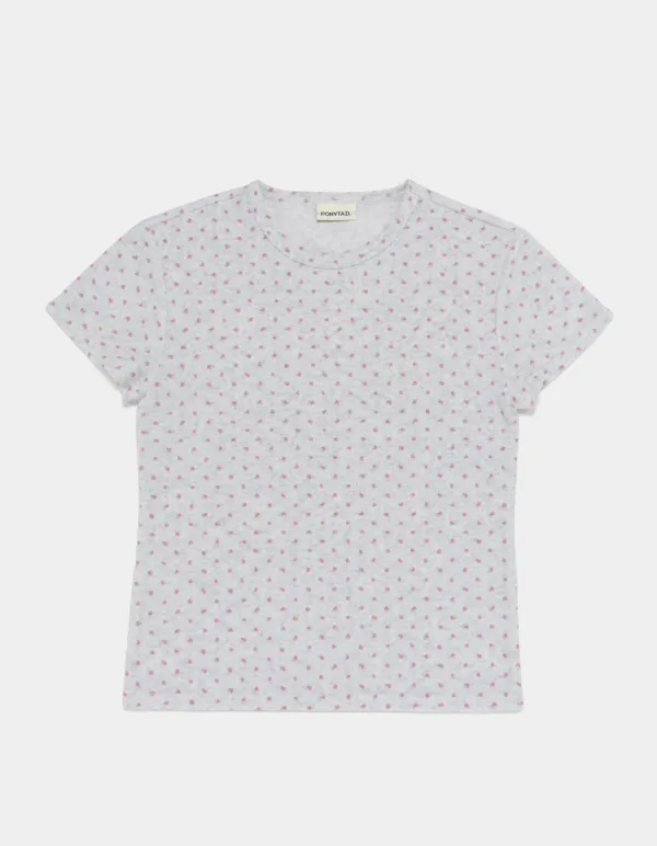 Mini Strawberry Terry T-Shirt (Melange Grey)