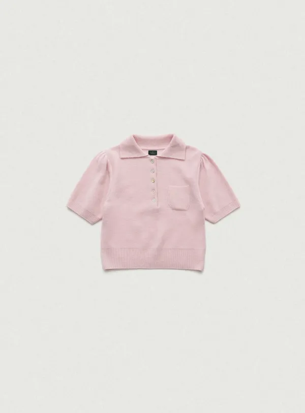 Fluffy Half Collar Knit_Pink