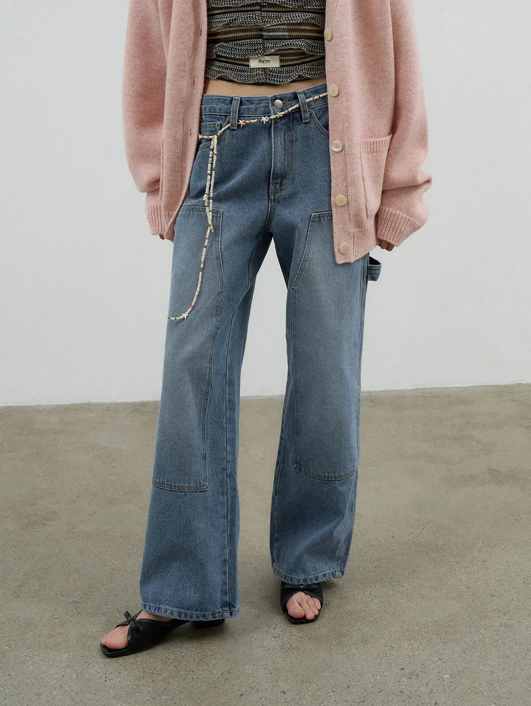 포에토 GIRLS POCKET PANTS (MID DENIM VER.) 상품 이미지 2