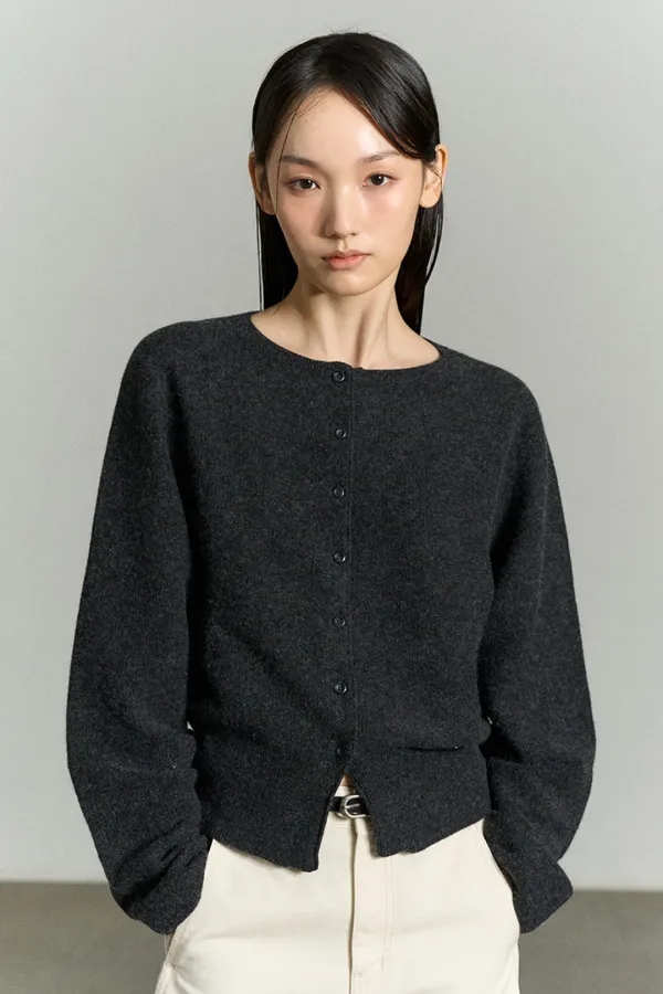 CASHMERE WOOL BLENDED CARDIGAN