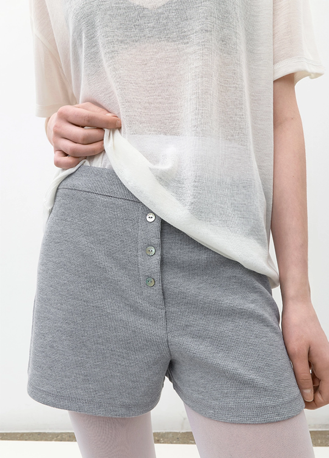 아뜰리에 나인 (PT-5783)AN WAFFLE BANDING SHORTS 상품 이미지 2