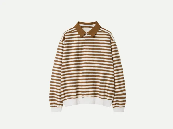 Via Lucky stripe pk shirt (Brown stripe)