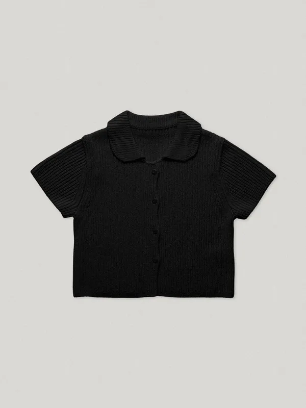 Pasadena Half Cardigan Black