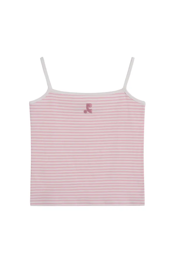 STRIPE LOGO SLEEVELESS - PINK