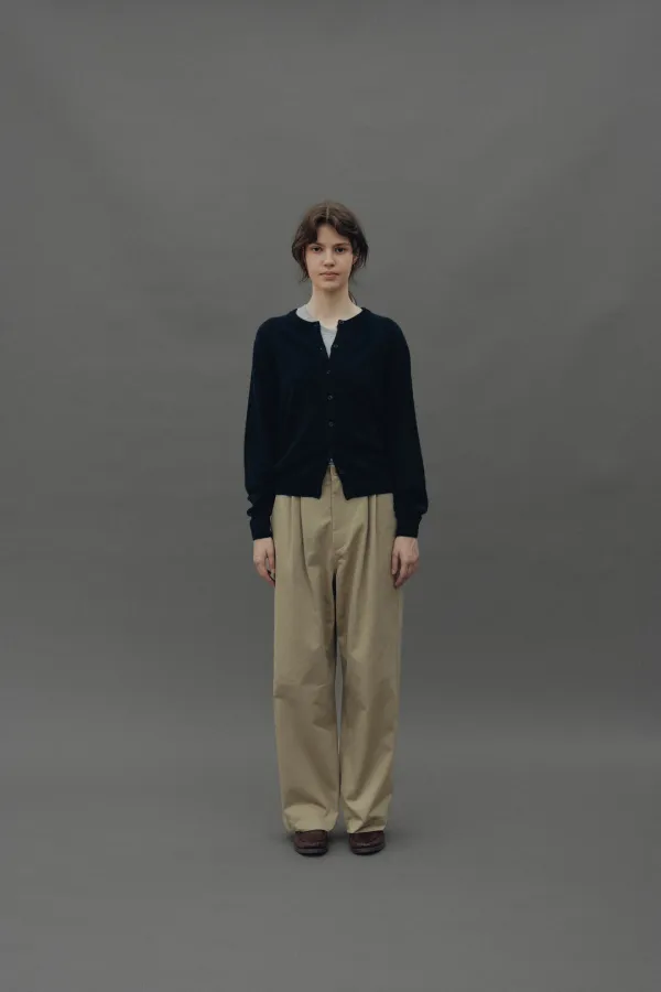 [10월16일(금)이후 순차발송] Side-Tab cotton pants (Kahki beige)