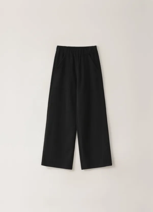 [Limited] Wool Cutting Banding Pants - Black