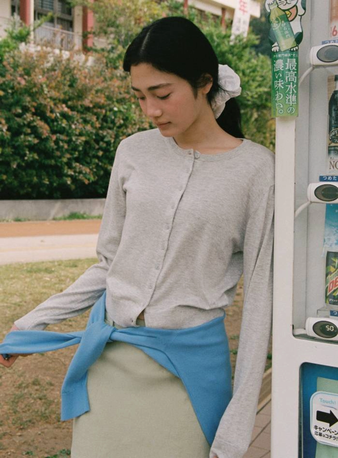 망고매니플리즈 MOLLI ROUND CARDIGAN_GREY 상품 이미지 2