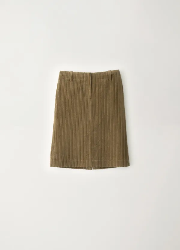 Corduroy h-line skirt (Camel)