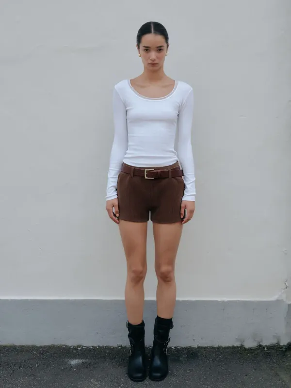 MORI CORDUROY SHORTS_BROWN