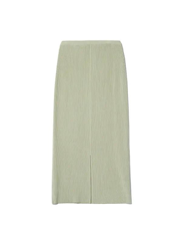 HIGH TWIST RIBBED KNIT SKIRT [MINT]