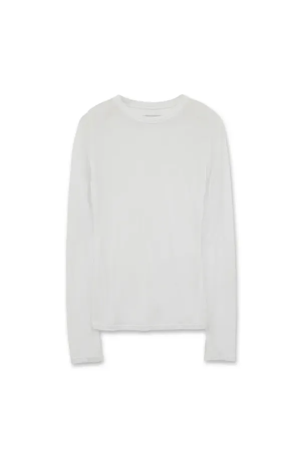 24SS W Seethrough Long Sleeve, White