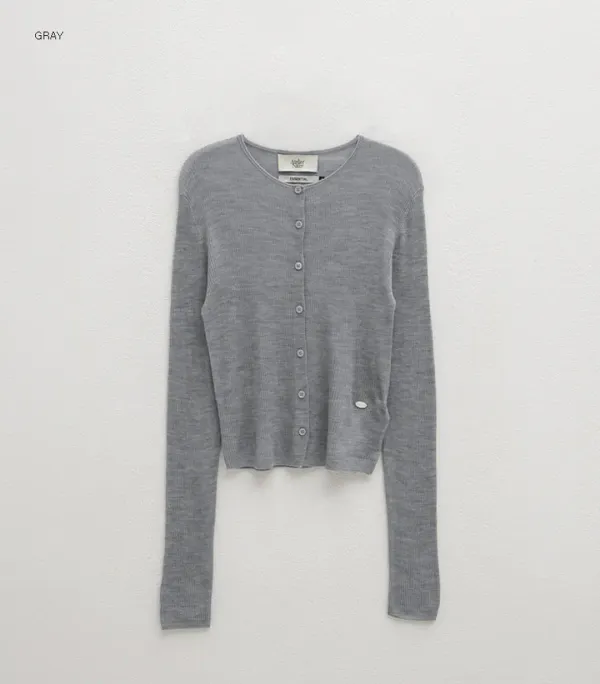 (CD-2188)ESSENTIAL FINE WOOL KNIT CARDIGAN