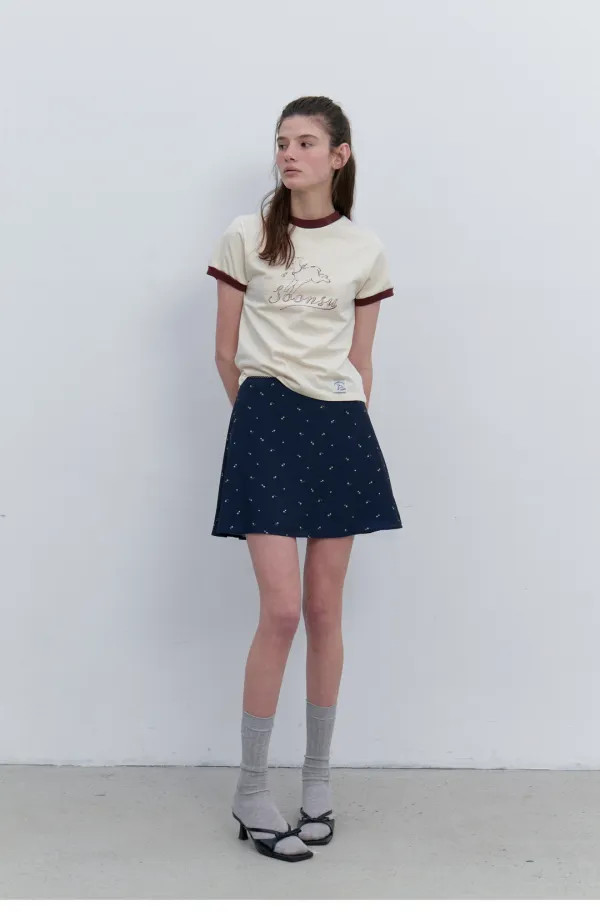 Pip Flower Skirt (Navy)