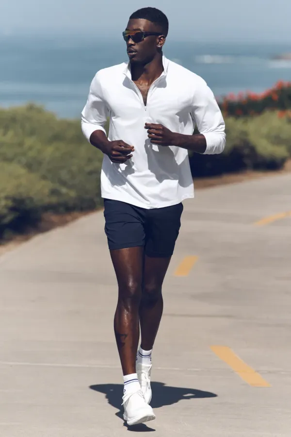 Conquer 1/4 Zip Reform Long Sleeve - White