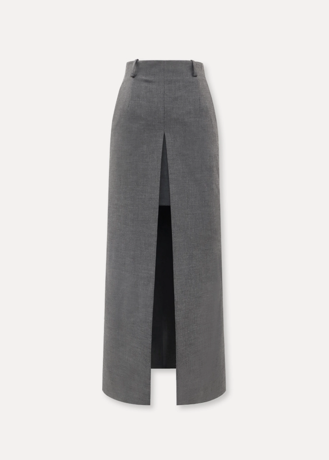 칙스라벨 CHIXLABEL H 레이어 슬릿 롱 스커트 - Gray 상품 이미지 1
