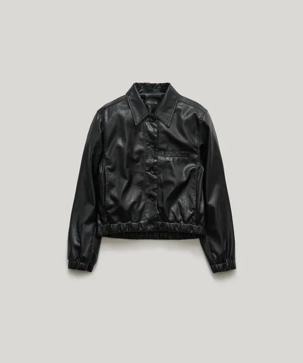 PVIL Cropped Leather Jacket(Black)pre-order
