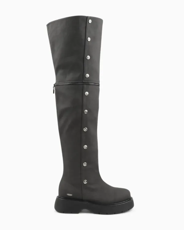 TWO-WAY SNAP BOOTS CHARCOAL