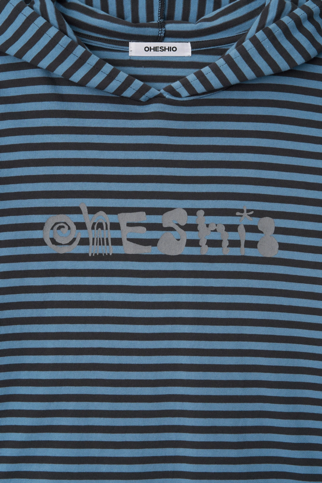 오헤시오 STRIPED HOODED LONG SLEEVE, BLUE 상품 이미지 2