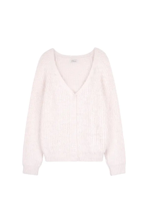 Sugarplum hairy cardigan set