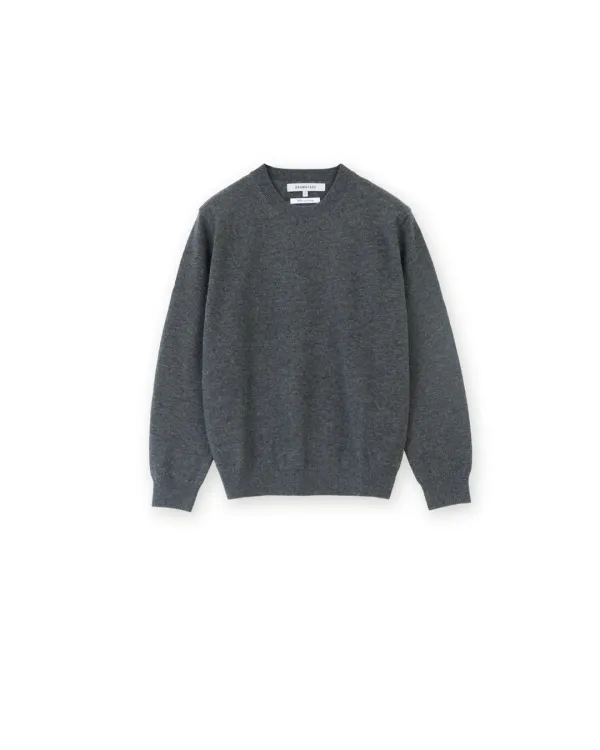 W Extra Super Fine Crewneck Knit, Charcoal