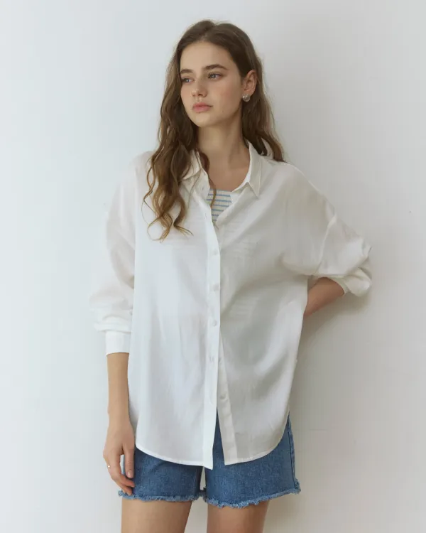 Soft overfit shirts - white