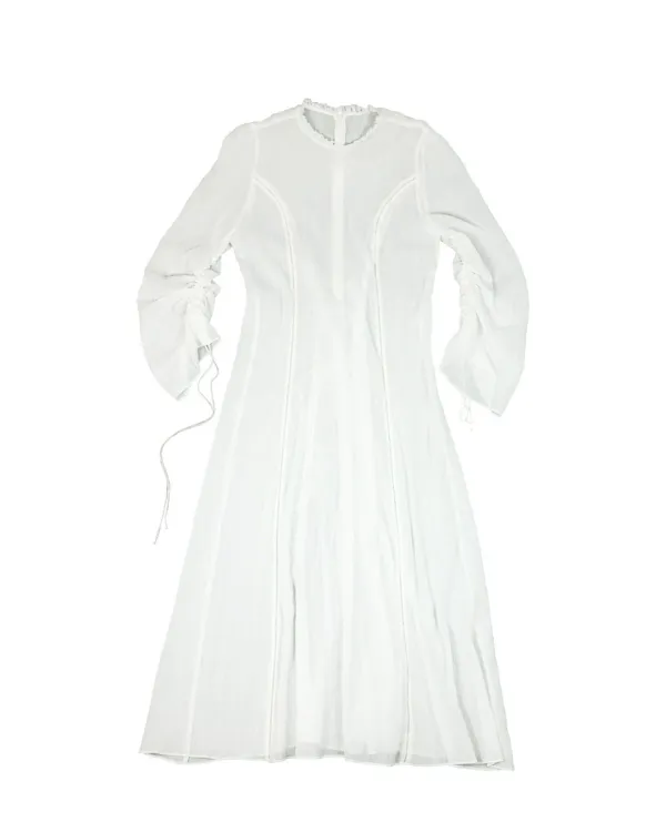 flétta 143 Voile Dress_White