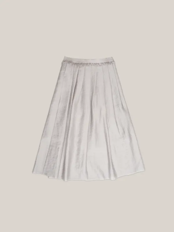 SILKY FRILL SKIRT [ GRAY ]