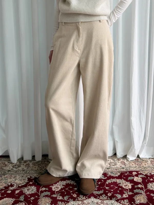 CORDUROY PANTS - IVORY