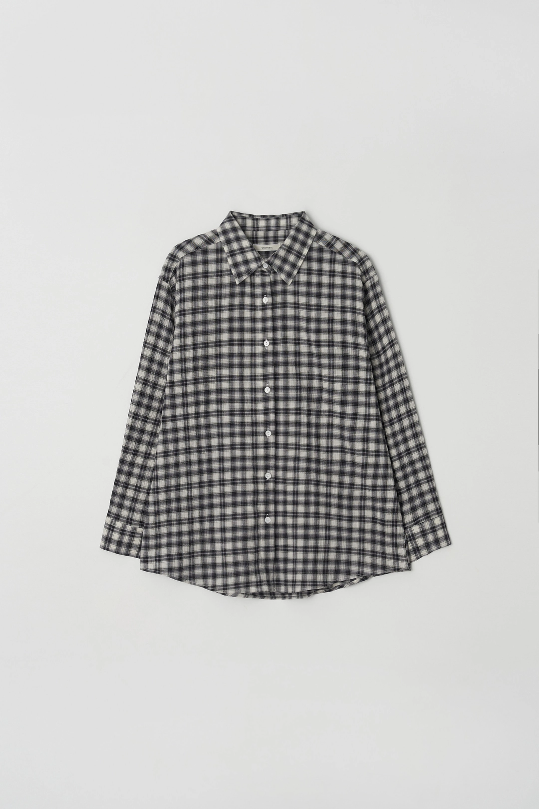 윤슬 [2nd reorder] kyo check shirt (black) 상품 이미지 1