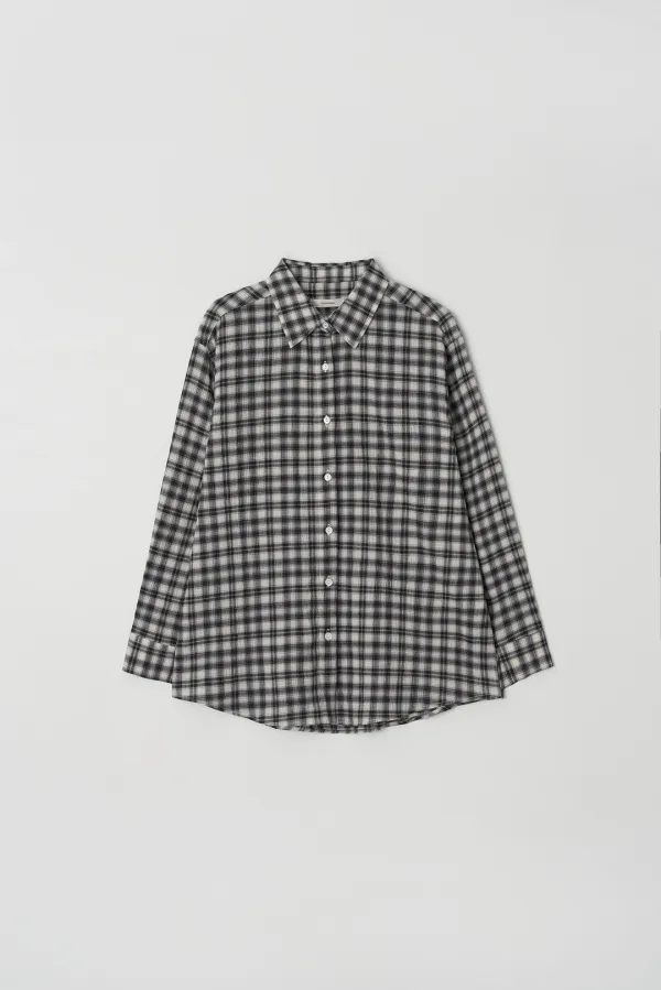 [2nd reorder] kyo check shirt (black)