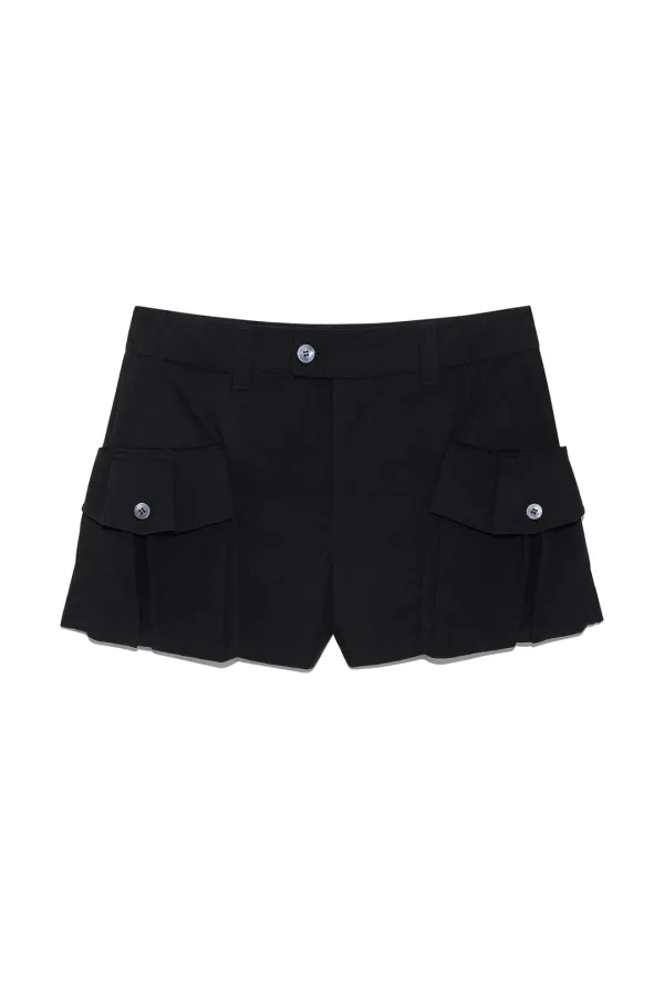 BIG POCKET VOLUME SHORTS IN BLACK