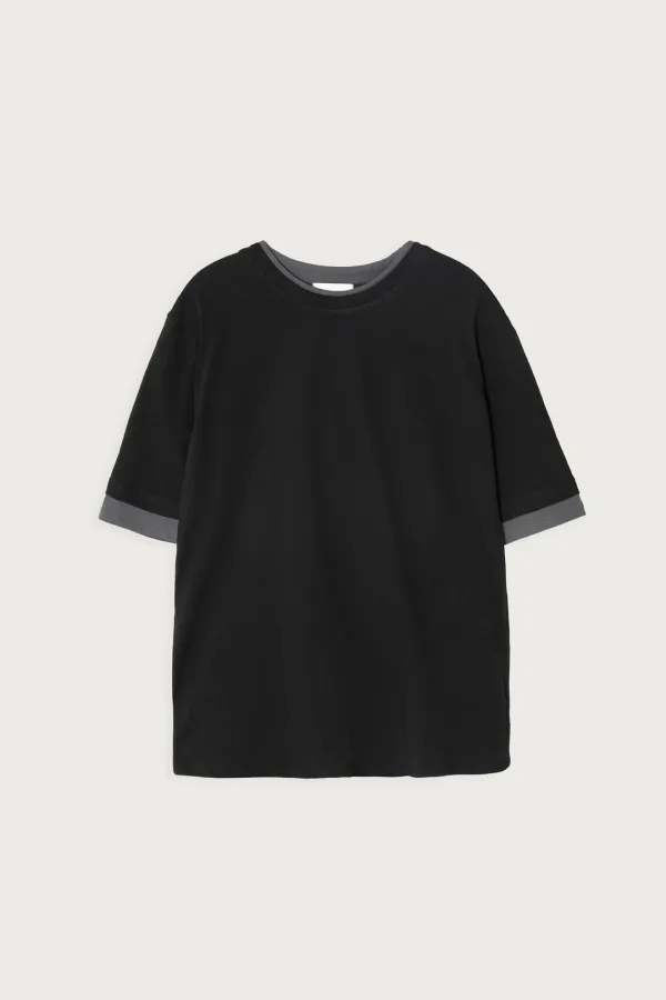 LAYERED T-SHIRT BLACK