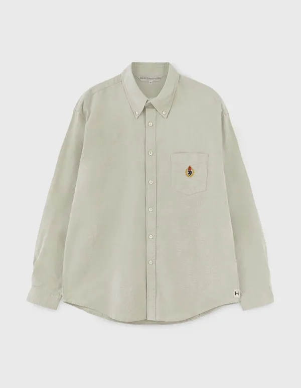 CREST WASHED OXFORD SHIRT / Beige